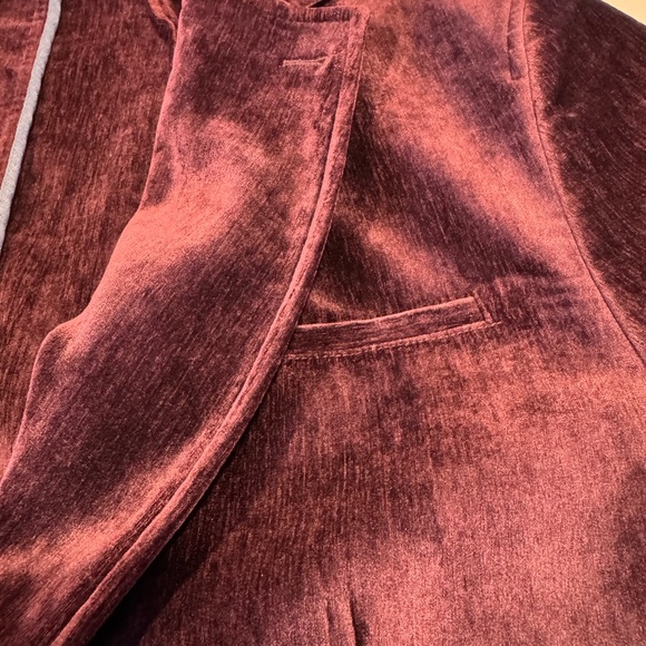 Robert Graham Velvet Blazer in Deep Burgundy - Picture 9 of 13